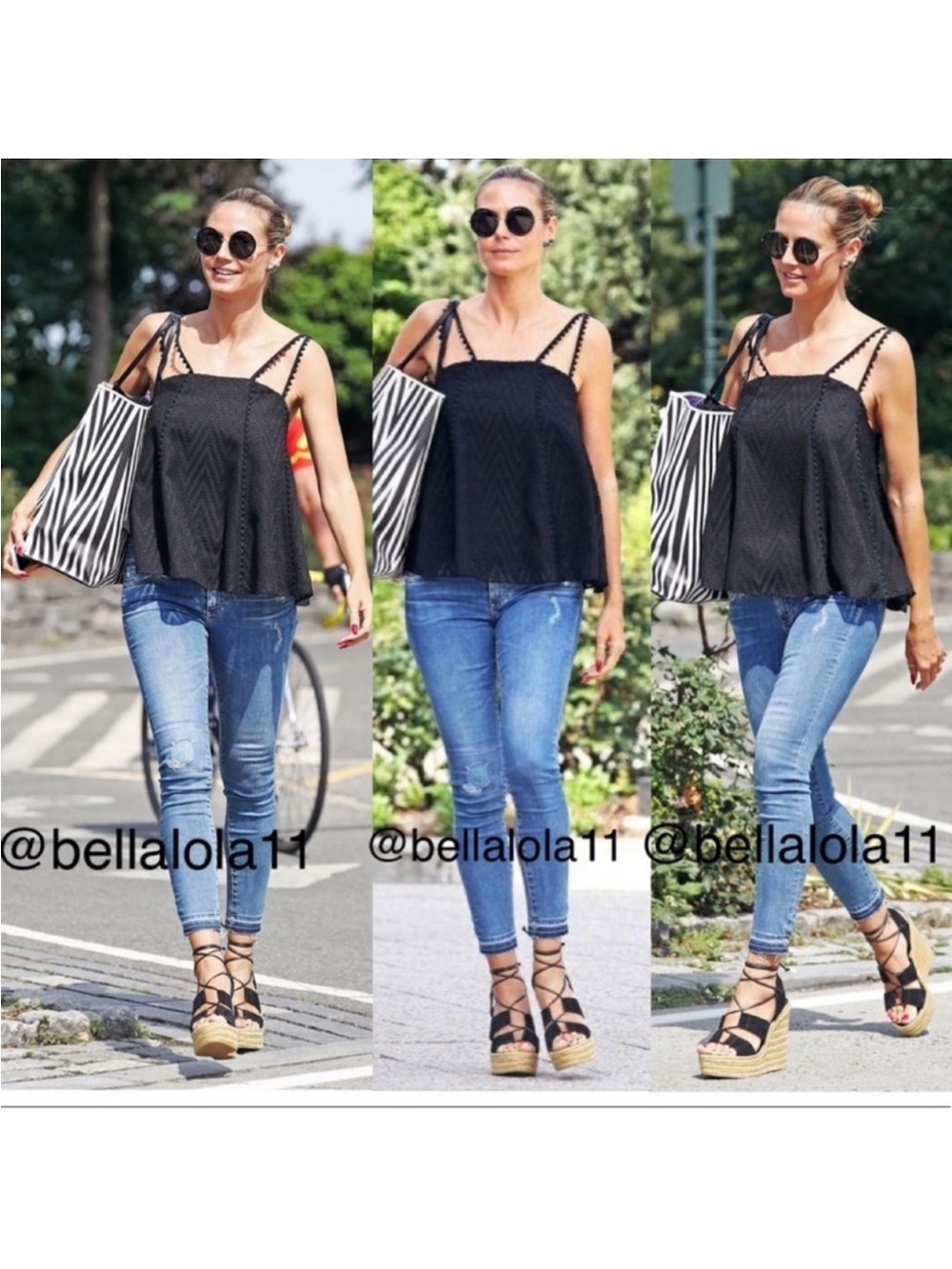 AUTHENTIC YSL BLACK ESPADRILLE WEDGES - Picture 2 of 11